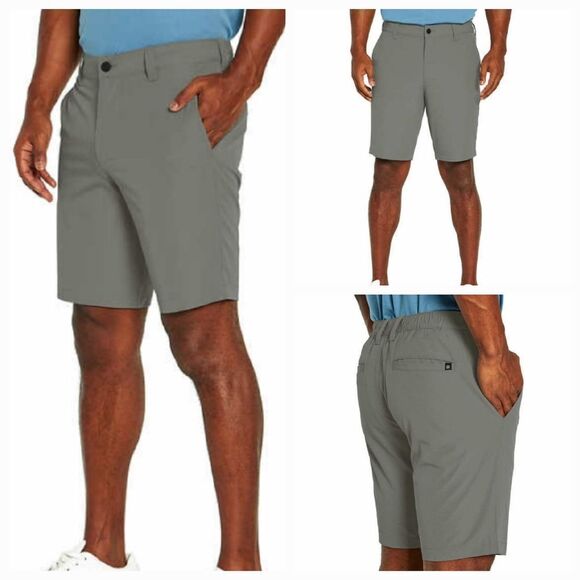 🔸️NWT Banana Republic Gray Men's Elastic Flat Front Shorts Size 36 - Picture 1 of 5